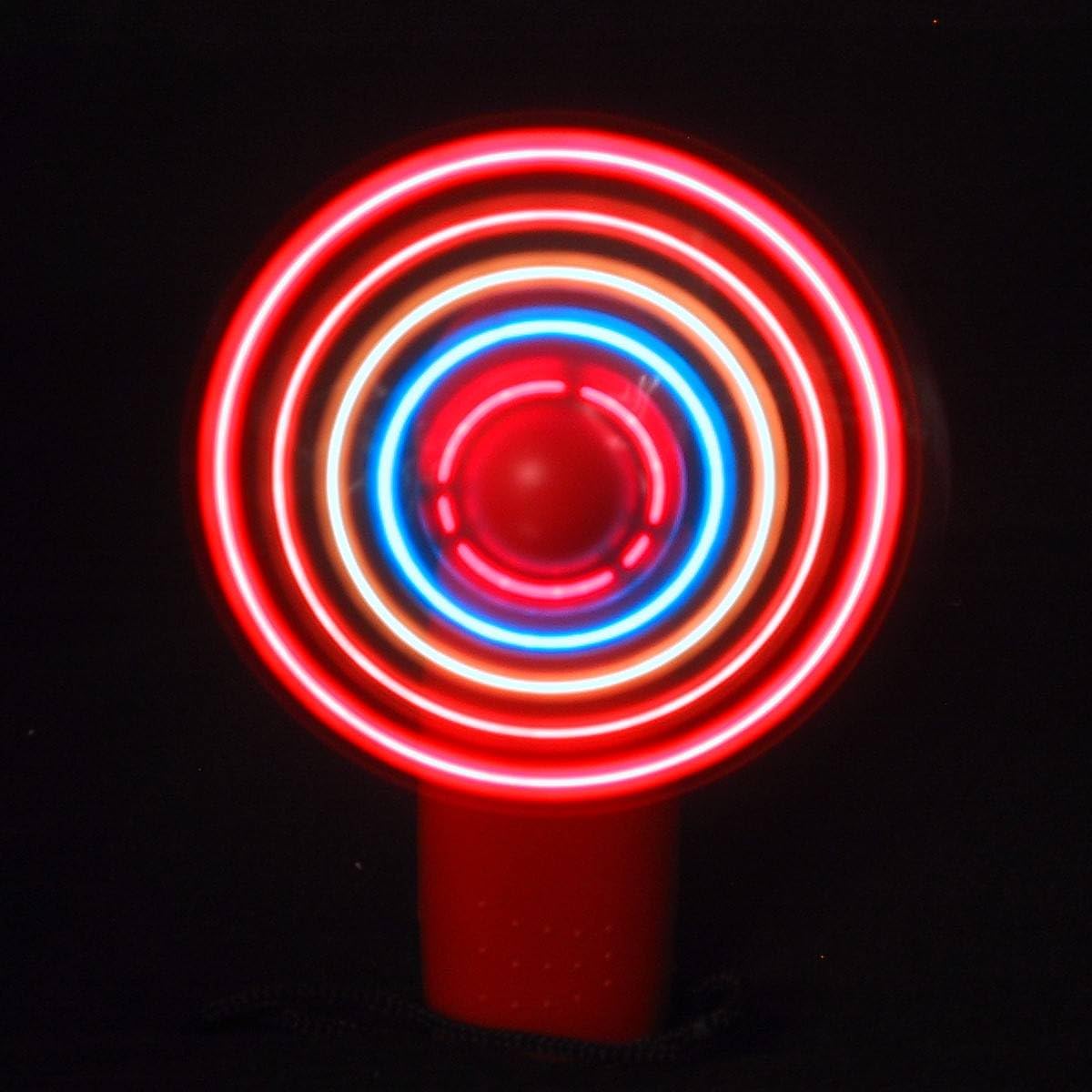 Flashing Panda LED Mini Light-Up Handheld Personal Fan w/Changing